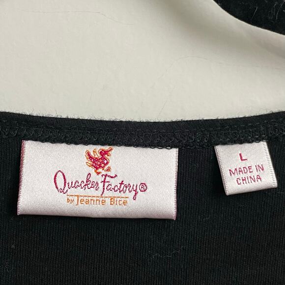 Quacker Factory L short sleeve blouse cottagecore butterfly floral boho goth - Picture 4 of 7